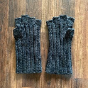 All Saints Ribbed Wool Blend Fingerless Gloves